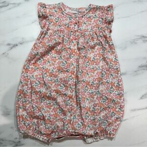 Carter's Pink and Orange Floral Shortalls